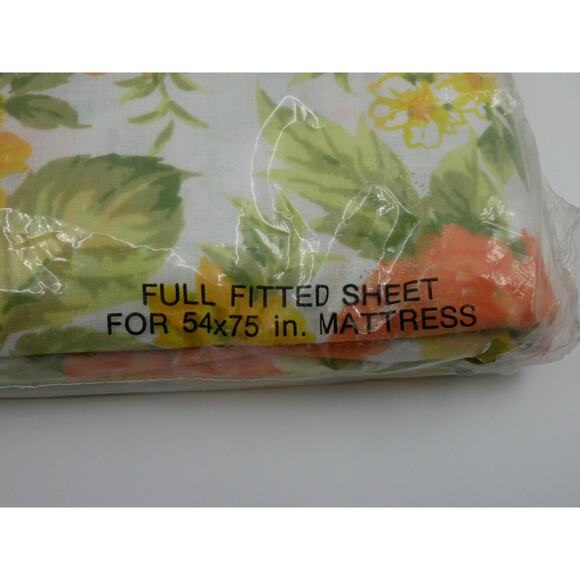 VTG Retro JP Stevens Utica Angeleen Floral Full Size Flat Sheet No Iron Percale - Picture 2 of 8